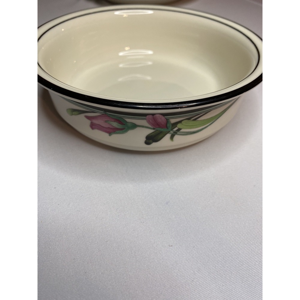 Lenox - USA - Chinastone - Midnight Blossoms - Soup Cereal Bowl - 6 1/8"